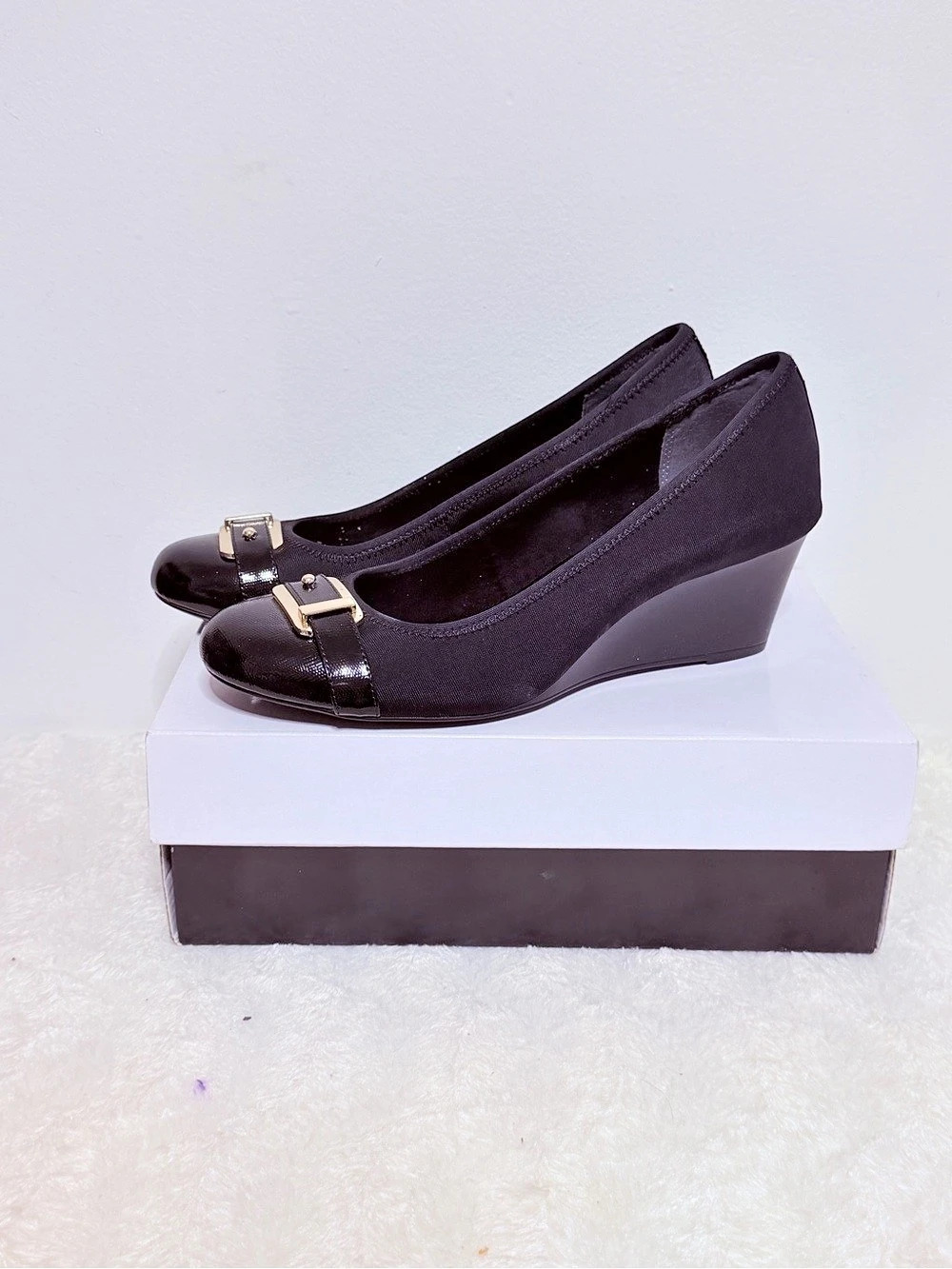 Alfani Tomina Wedge Pumps Black US 10 M